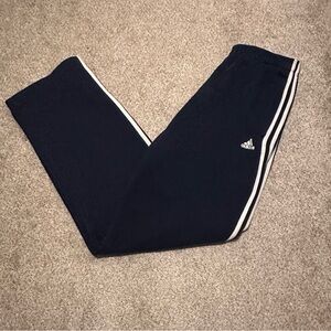 Adidas Men's Navy Pants with White Stripes